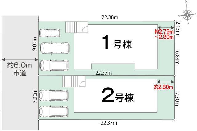 リナージュネクスジー蒲郡市三谷町東４丁目０１期の見取り図