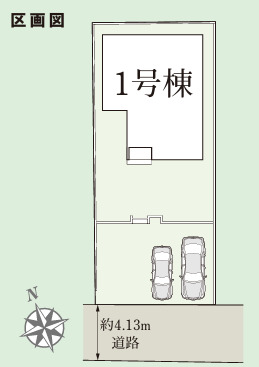 リナージュネクスジー蒲郡市三谷町四舗０１期の見取り図