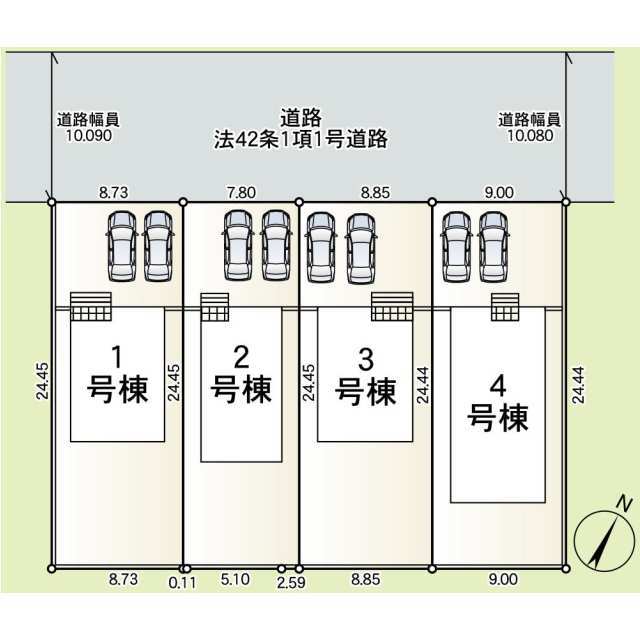 クレイドルガーデン気仙沼市田中前 第2の見取り図