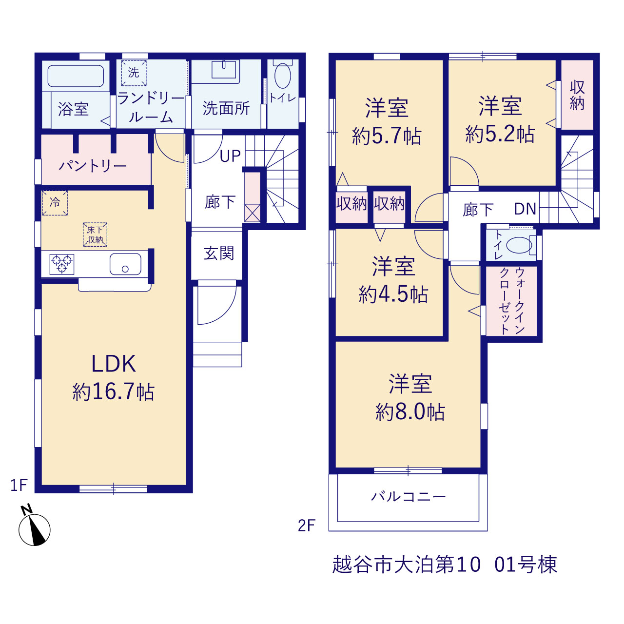 リーブルガーデン越谷市大泊第１０の見取り図