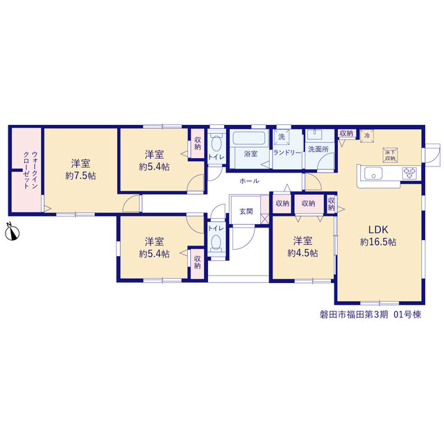 リーブルガーデン磐田市福田第３期の見取り図