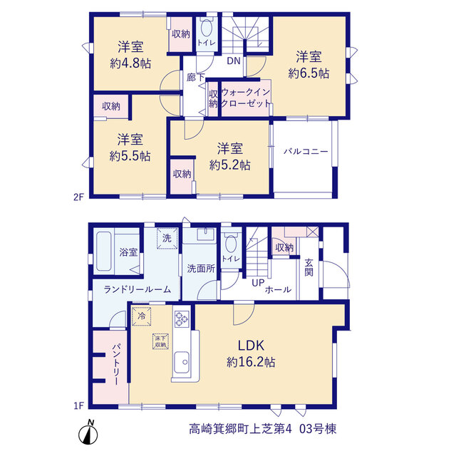 リーブルガーデン高崎箕郷町上芝第4の見取り図
