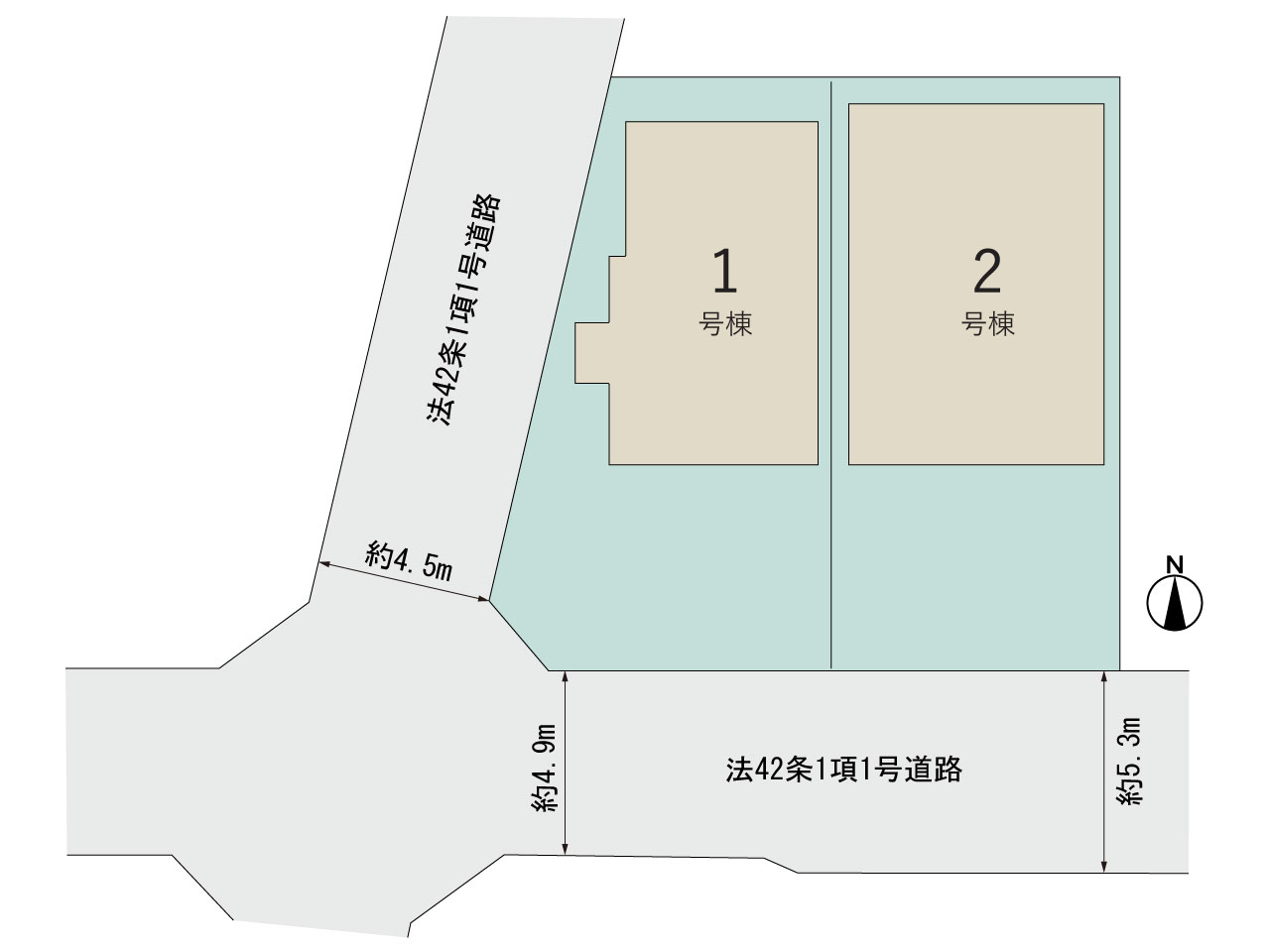 グラファーレ4317四街道市大日３５期２棟の見取り図
