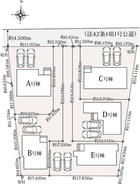 ハートフルタウン江南市小杁町長者毛西208番の見取り図