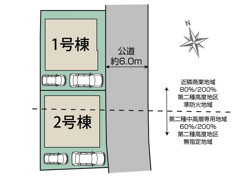 ブルーミングガーデン八千代市萱田町２棟の見取り図