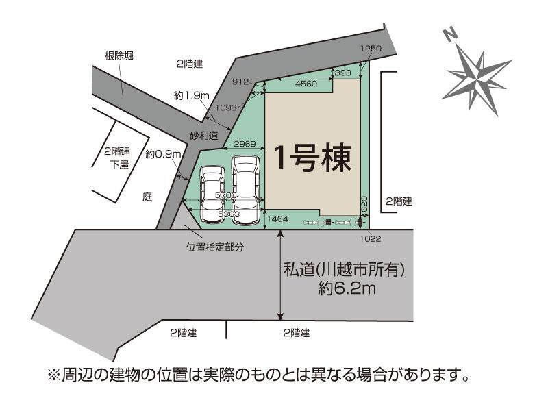 ブルーミングガーデン川越市砂新田５丁目１棟の見取り図