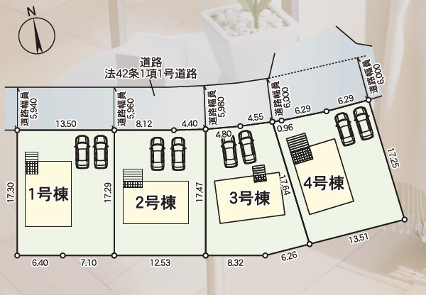 クレイドルガーデン六戸町小松ケ丘 第8の見取り図