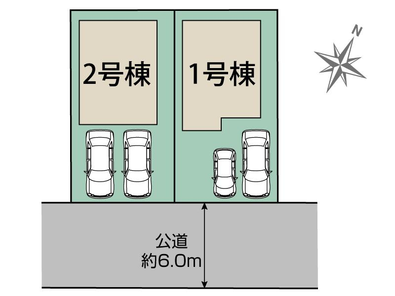 ブルーミングガーデン立川市栄町１丁目２棟の見取り図