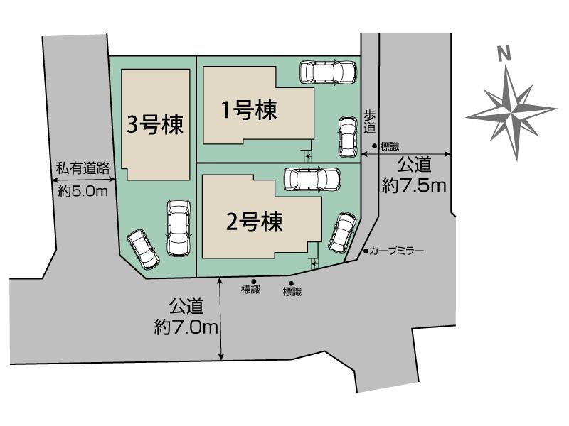 ブルーミングガーデン東大和市狭山１丁目３棟の見取り図