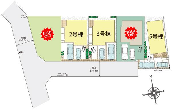 ブルーミングガーデン調布市深大寺北町６丁目５棟の見取り図
