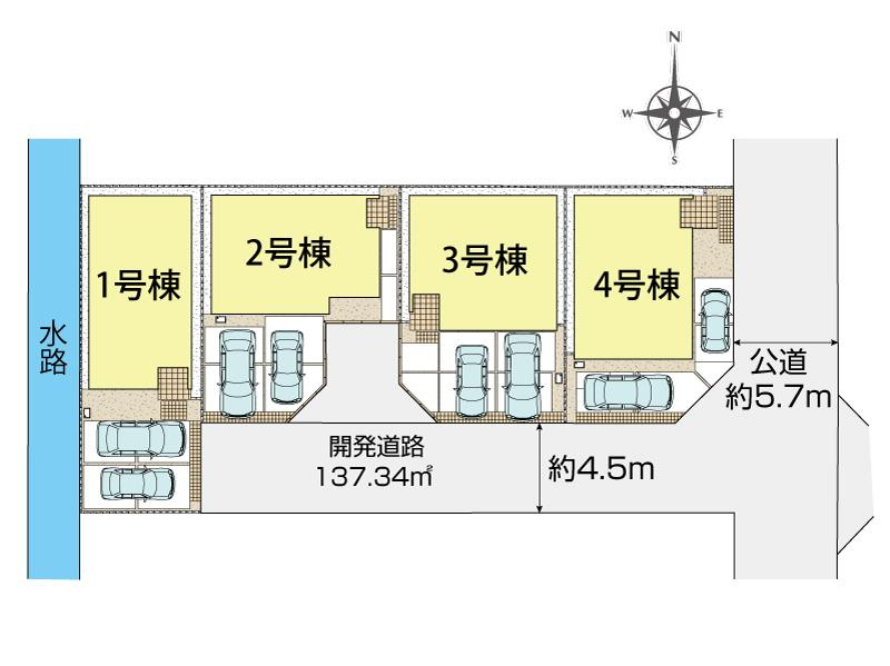 ブルーミングガーデン平塚市徳延３丁目４棟の見取り図