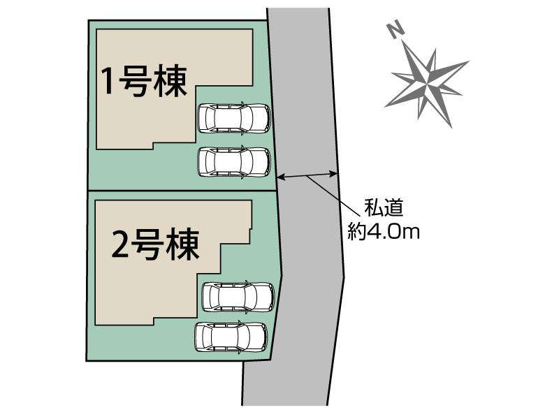 ブルーミングガーデン仙台市太白区東郡山１丁目２棟の見取り図