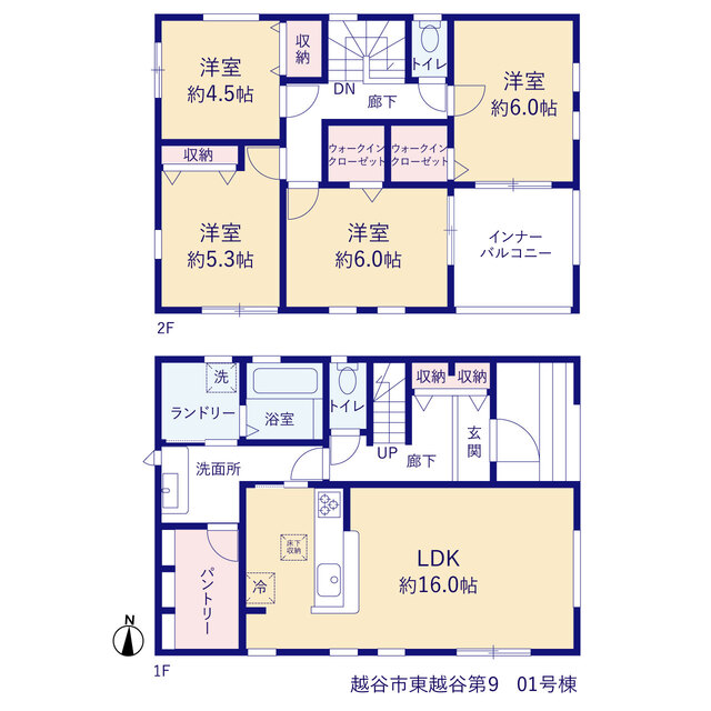 リーブルガーデン越谷市東越谷第９の見取り図