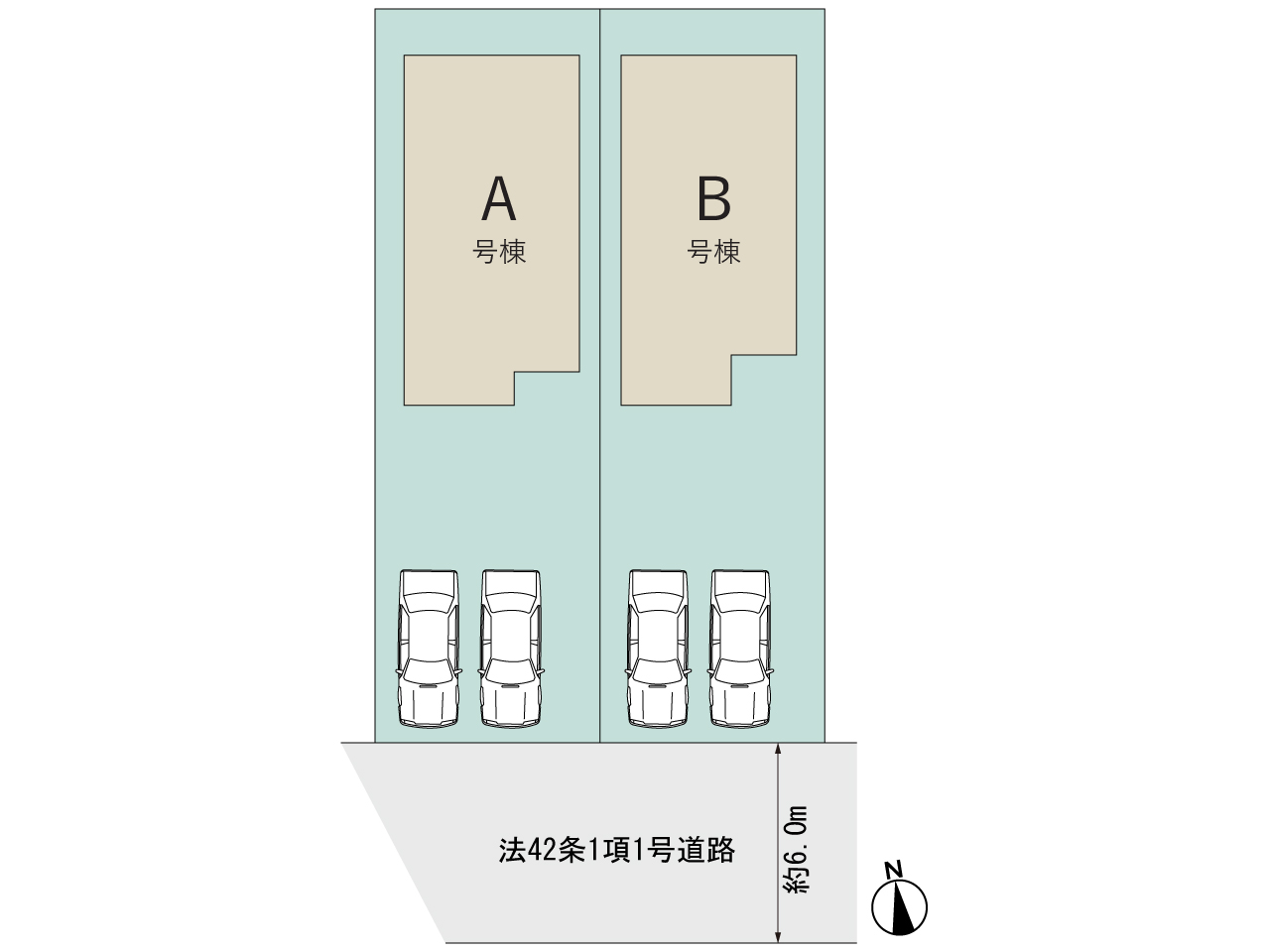 【販売中物件：A号棟、B号棟】