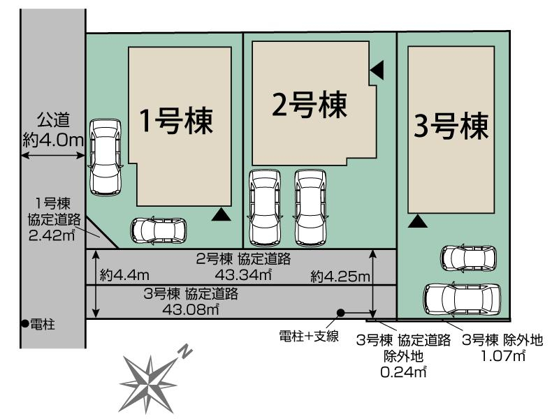 ブルーミングガーデン野田市中根３棟の見取り図
