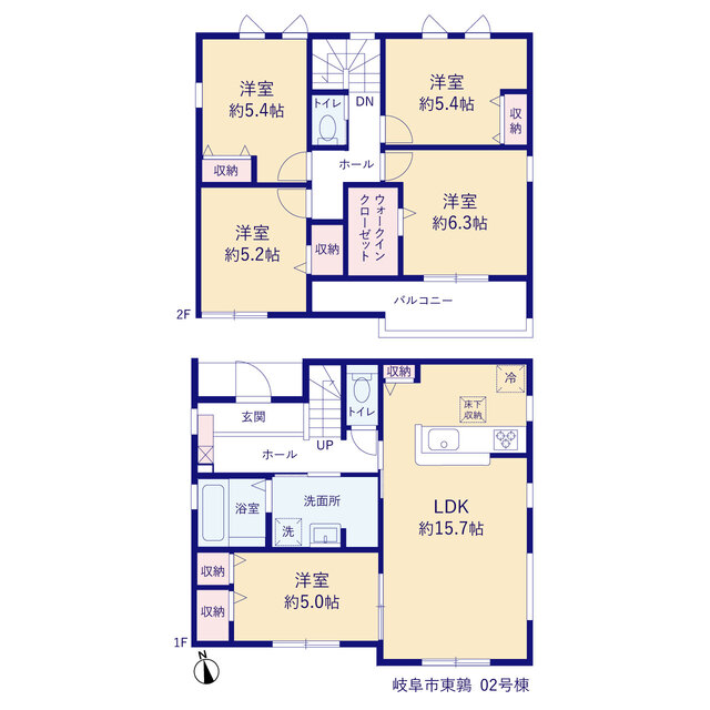 リーブルガーデン岐阜市東鶉の見取り図