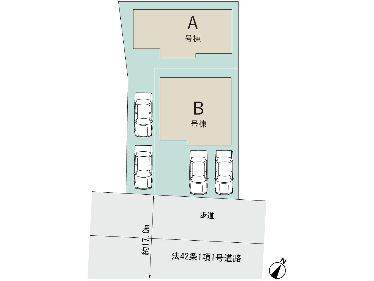 ハートフルタウン大野城市上大利2丁目189番の見取り図