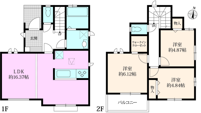 ハートフルタウン所沢市久米2018番の見取り図