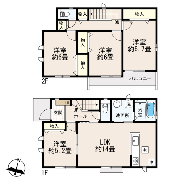 ハートフルタウン日野市西平山1丁目17番の見取り図