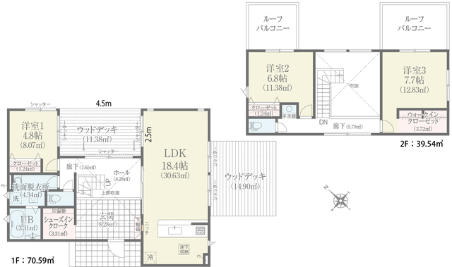 リナージュレ―ヴ北佐久郡御代田町馬瀬口０１期の見取り図