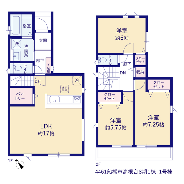 グラファーレ4461船橋市高根台８期１棟の見取り図