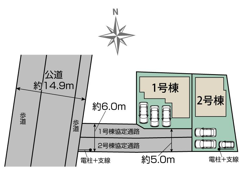 ブルーミングガーデン郡山市安積荒井三丁目２棟の見取り図