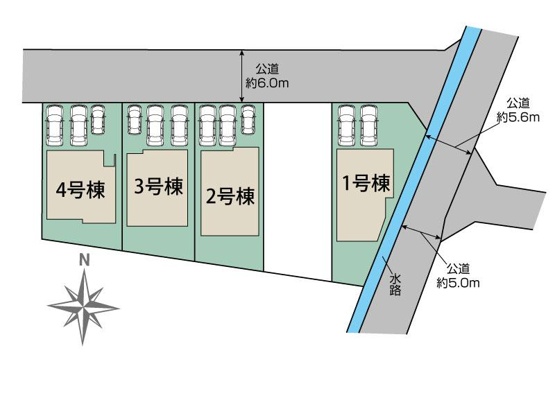 ブルーミングガーデン北葛城郡広陵町笠１期４棟の見取り図
