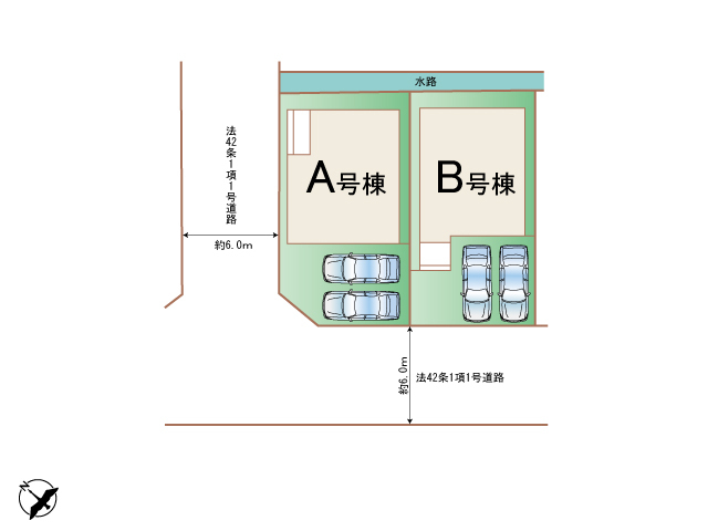 ハートフルタウン須恵町新原274番の見取り図