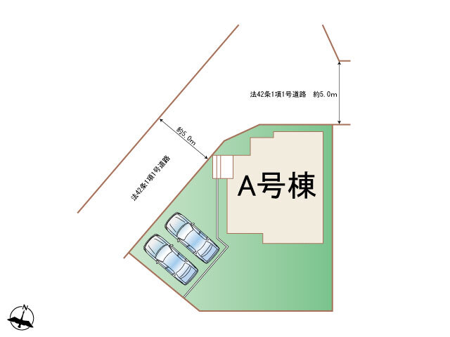 ハートフルタウン八王子市北野台1丁目1008番の見取り図