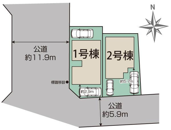 ブルーミングガーデン茅ヶ崎市浜之郷２棟の見取り図