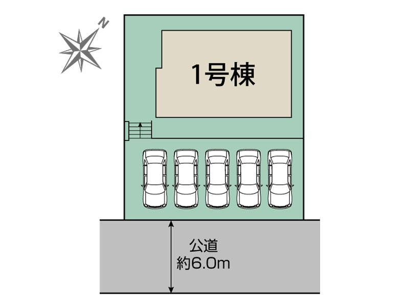 糟屋郡志免町田富1丁目1棟 区画図 【販売中物件：1号棟】