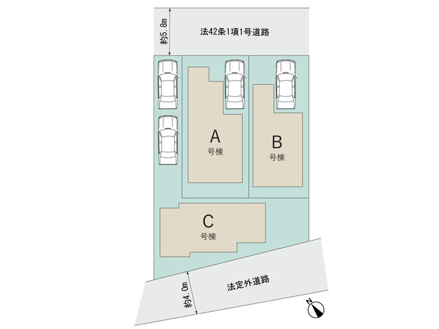 【販売中物件：B号棟、C号棟】