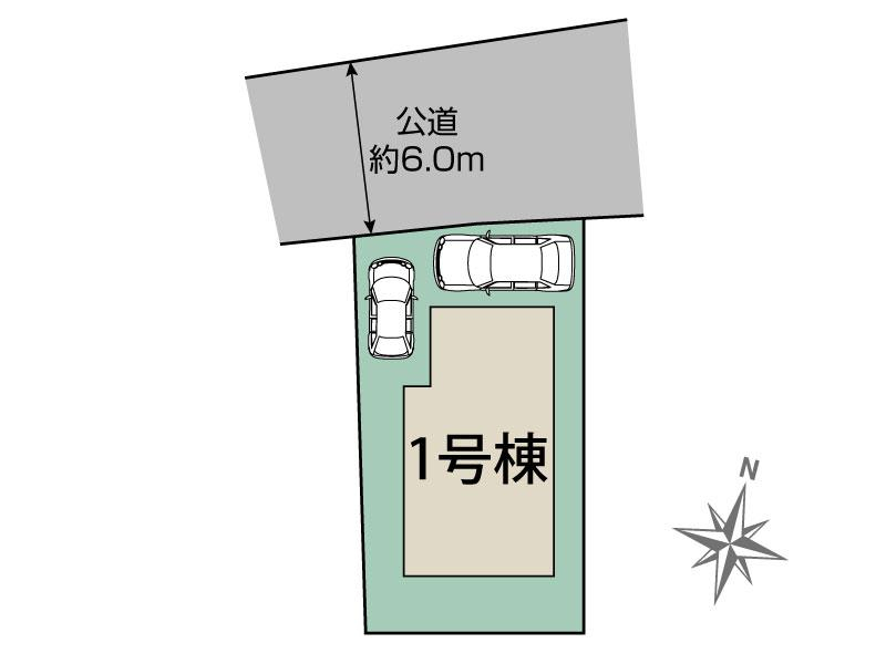 那珂川市片縄北2丁目1棟 区画図 【販売中物件：1号棟】