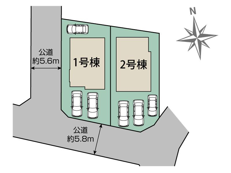 ブルーミングガーデン仙台市太白区松が丘２棟の見取り図