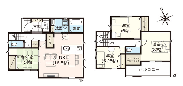 グラファーレ4352宇都宮市中今泉１棟の見取り図