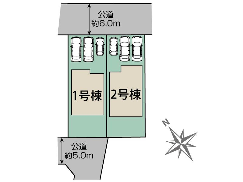 ブルーミングガーデン千葉市花見川区こてはし台１丁目２棟の見取り図