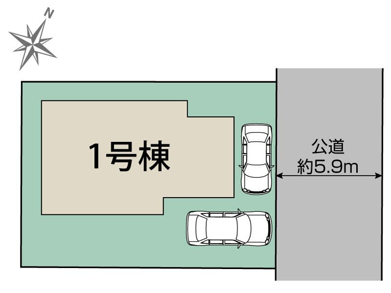 千葉市稲毛区宮野木町1棟 区画図 【販売中物件：1号棟】