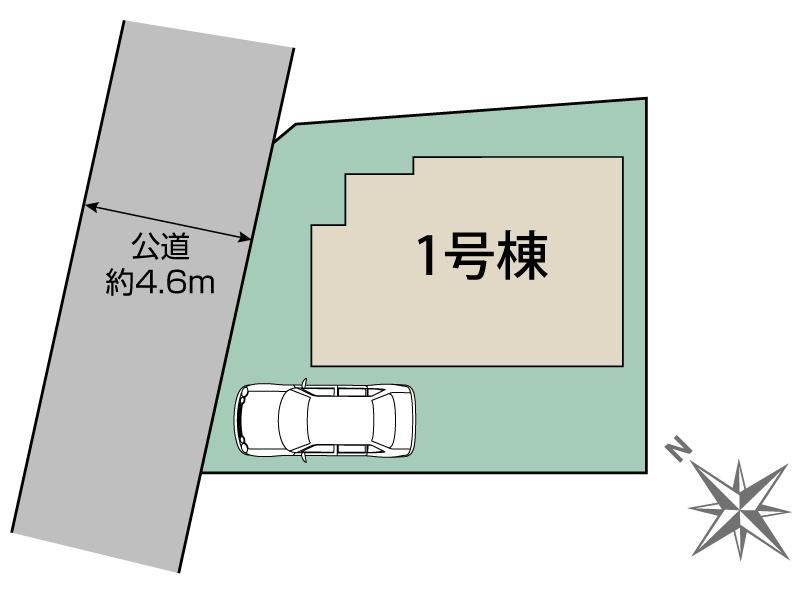 東久留米市柳窪2丁目1棟 区画図 【販売中物件：1号棟】