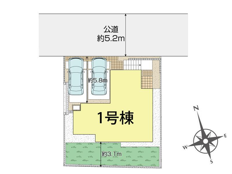 ブルーミングガーデン茅ヶ崎市浜之郷１棟の見取り図