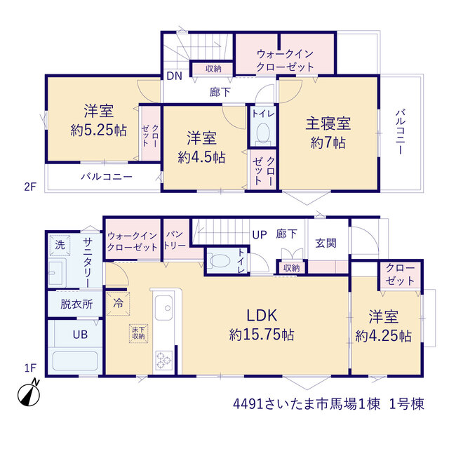 ティアラ4491さいたま市馬場１棟の見取り図