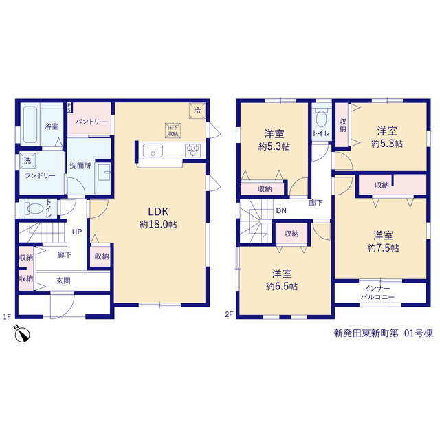リーブルガーデン新発田東新町第8の見取り図