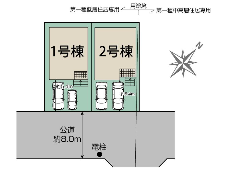 ブルーミングガーデン八千代市勝田台４丁目２棟の見取り図