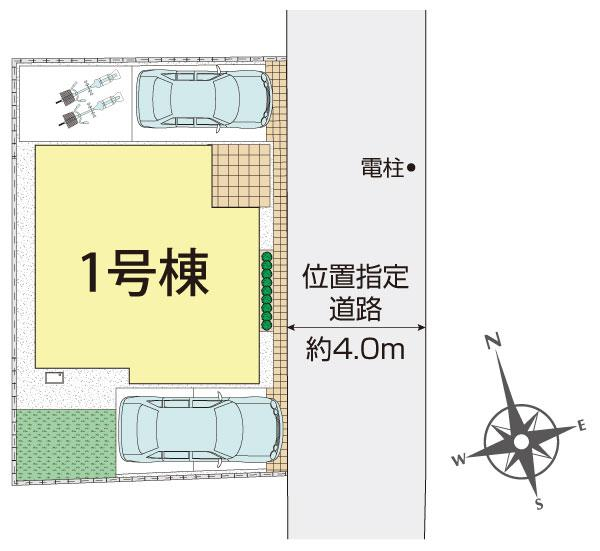 小平市上水新町3丁目1棟 区画図 【販売中物件：1号棟】