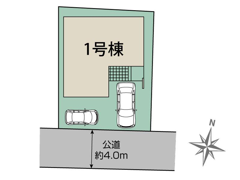 平塚市花水台1棟 区画図 【販売中物件：1号棟】