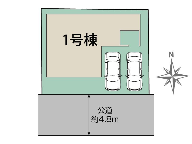 あま市木田五反田1棟 区画図 【販売中物件：1号棟】