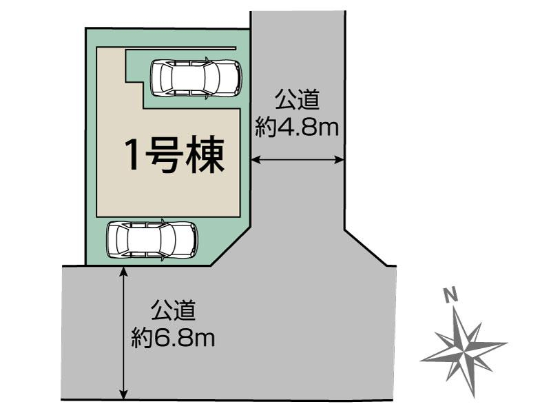 伊丹市池尻3丁目1棟 区画図 【販売中物件：1号棟】