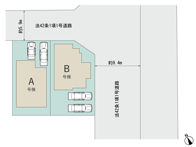 【販売中物件：A号棟、B号棟】