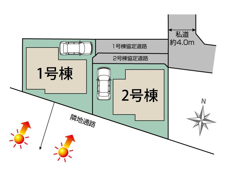ブルーミングガーデン小金井市東町１丁目２棟の見取り図