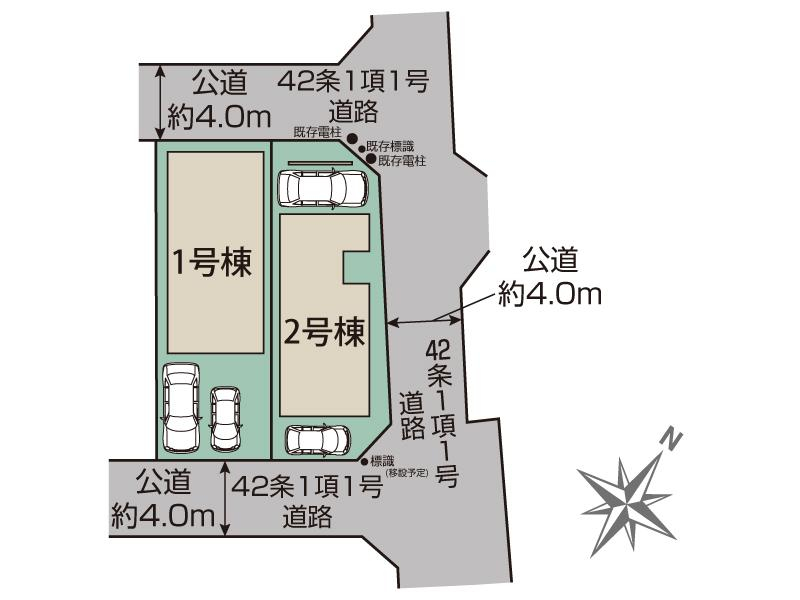 入間郡三芳町藤久保5期2棟 区画図 【販売中物件：1号棟、2号棟】