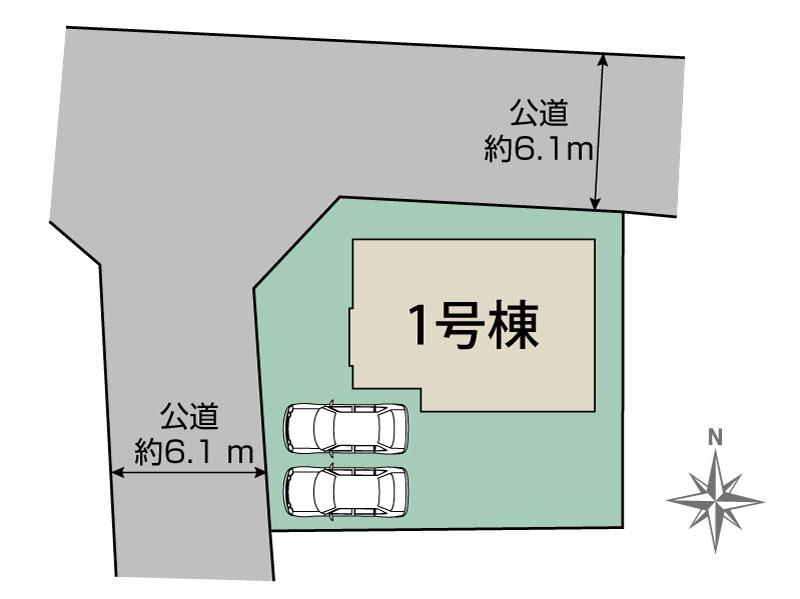 土浦市永国東町2期1棟 区画図 【販売中物件：1号棟】